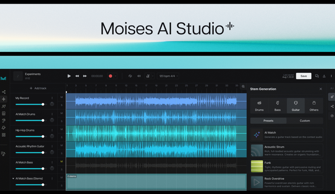 Moises AI Studio: La Revolución en Generación de Stems Musicales