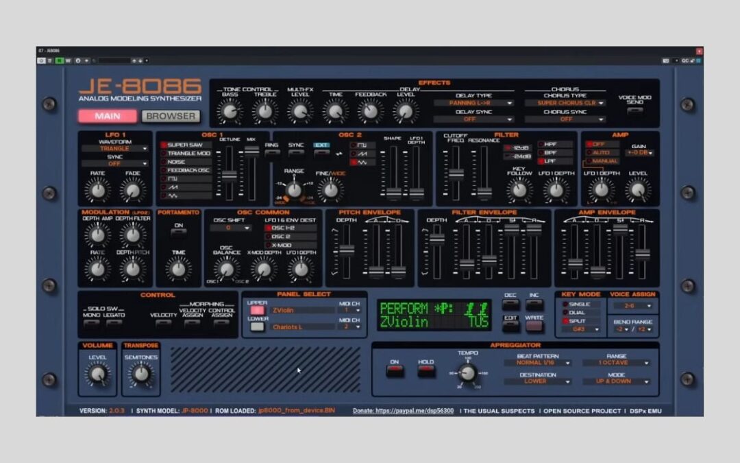 JE-8086: Emulación Gratis del Roland JP-8080