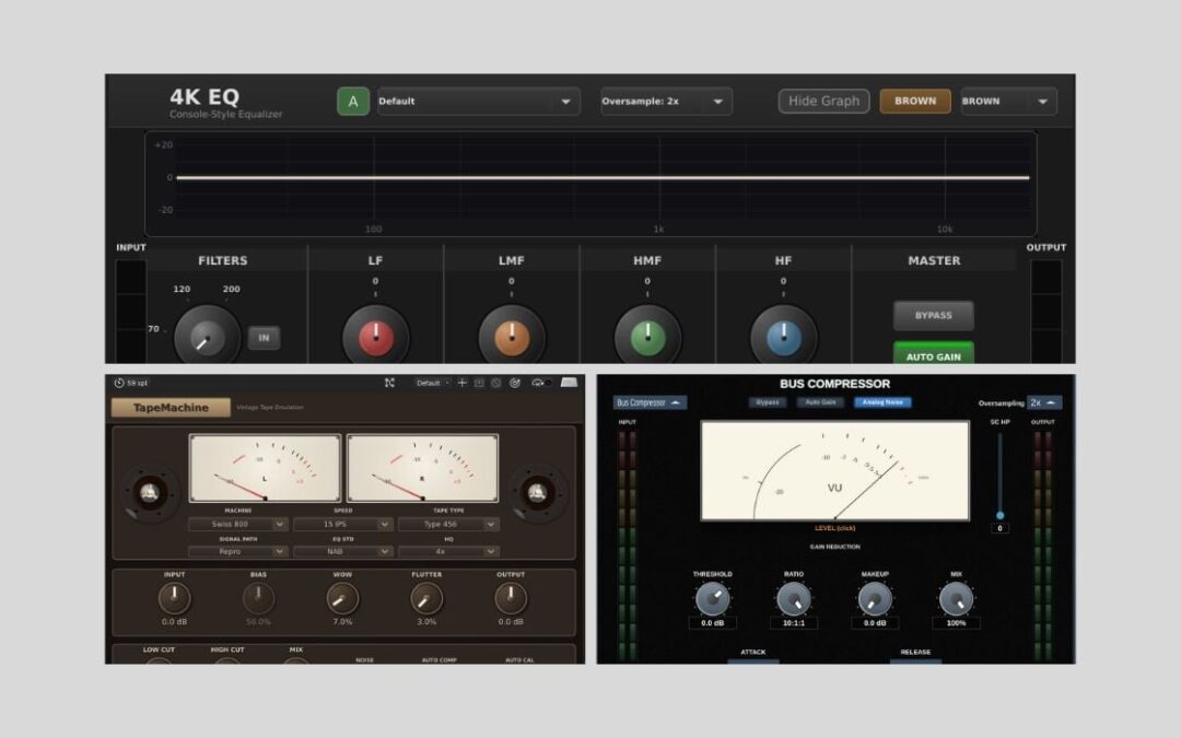 Luna Co. Audio: Plugins Gratis 4K EQ, MultiComp y Tape Machine