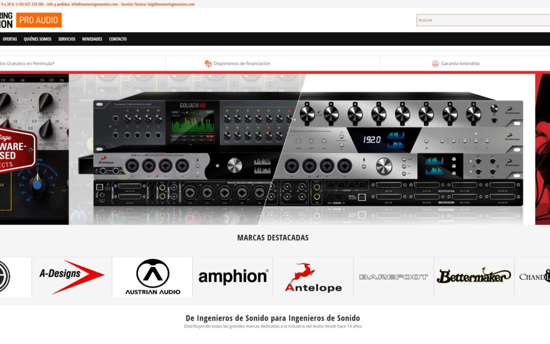 Mastering Mansion Pro Audio — Alta gama de la mano de auténticos profesionales