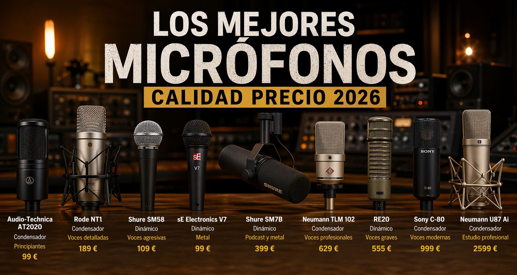 los mejores micrófonos calidad precio 2026