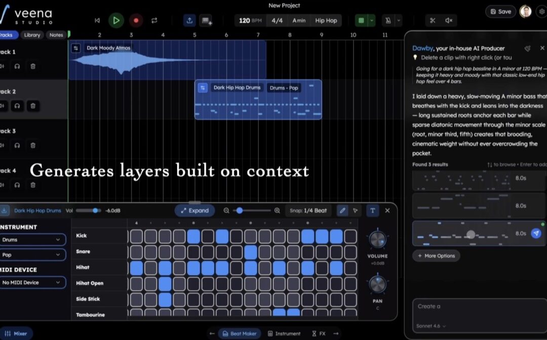 Veena CoProducer: La Revolución en Producción Musical con IA