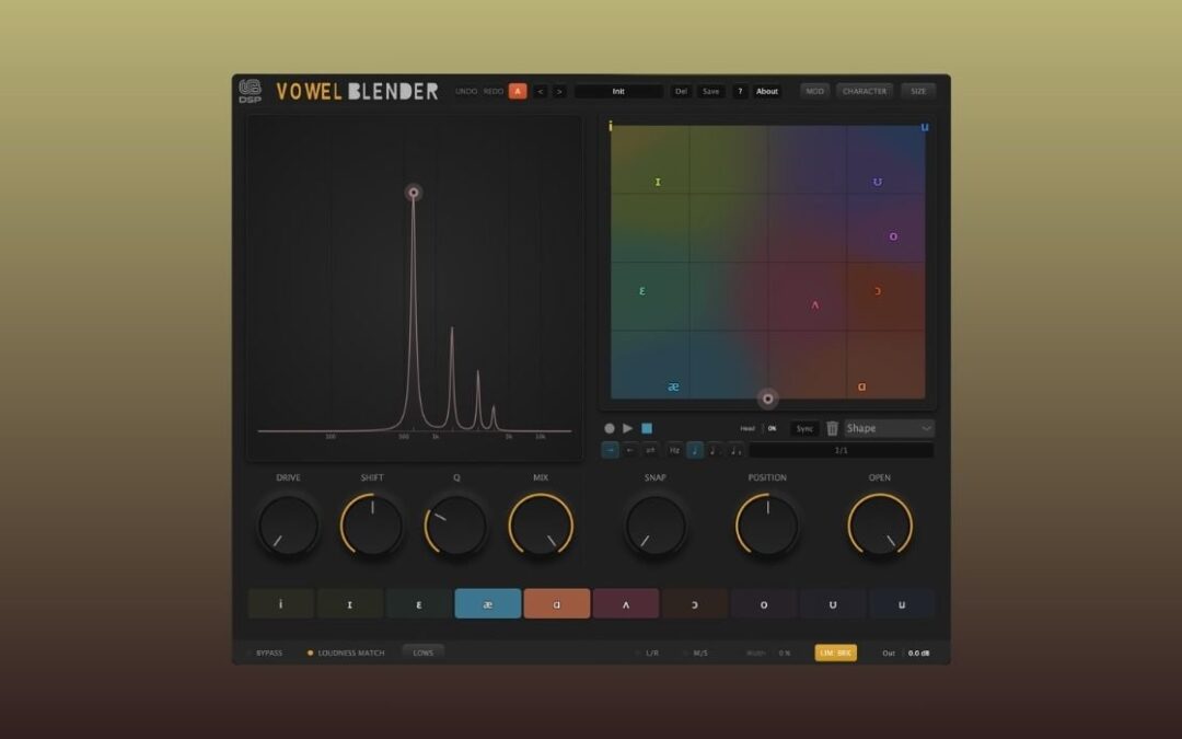 Vowel Blender: El nuevo plugin formante gratis de UB DSP